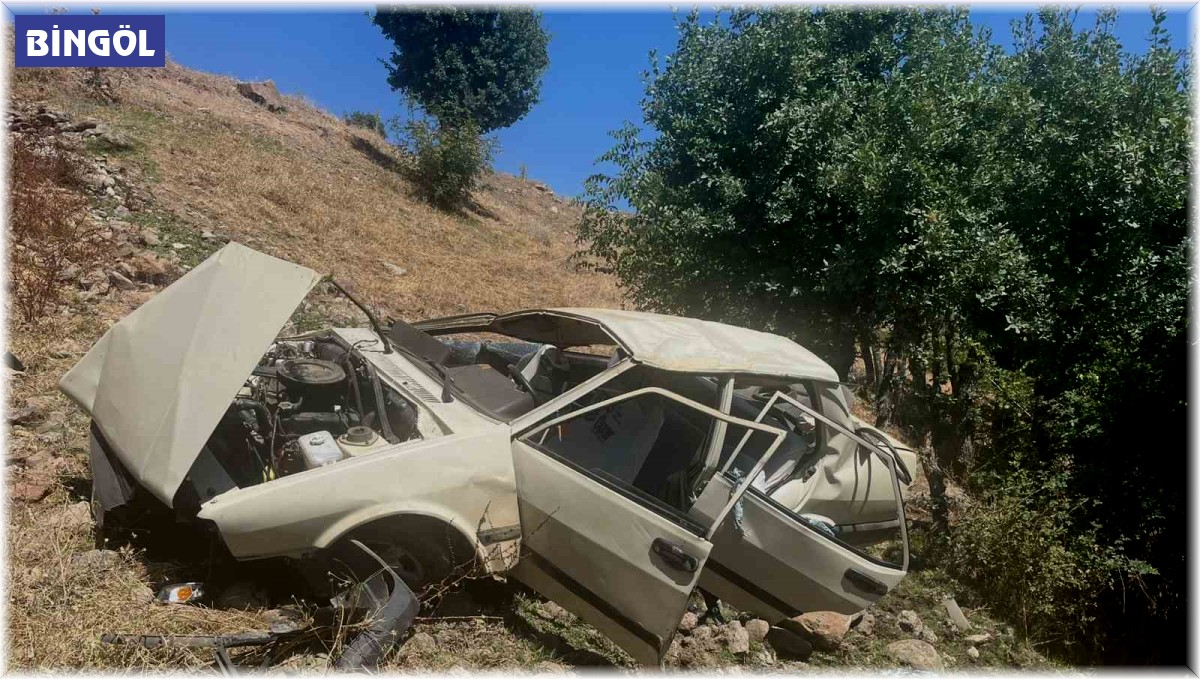 Bingöl'de kontrolden çıkan otomobil dereye yuvarlandı: 1'i ağır 5 yaralı