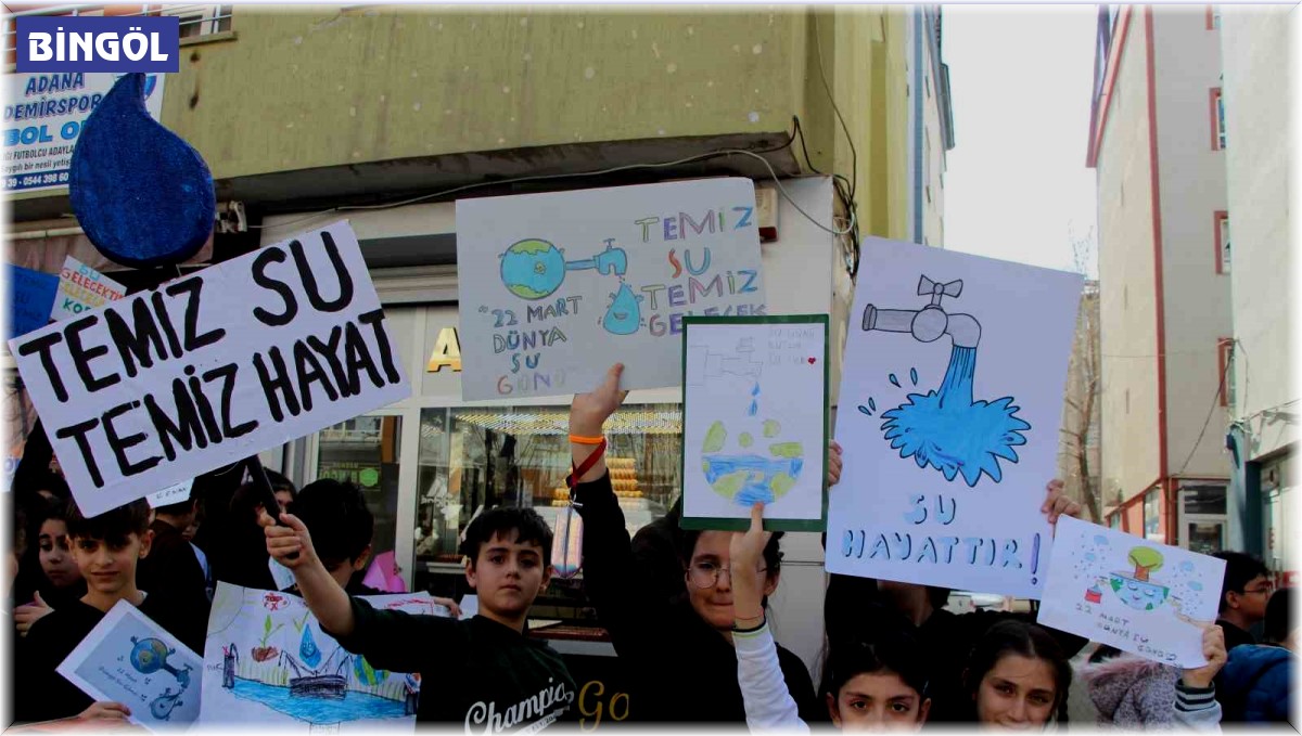 Bingöl'de minikler "su tasarrufu" için yürüdü