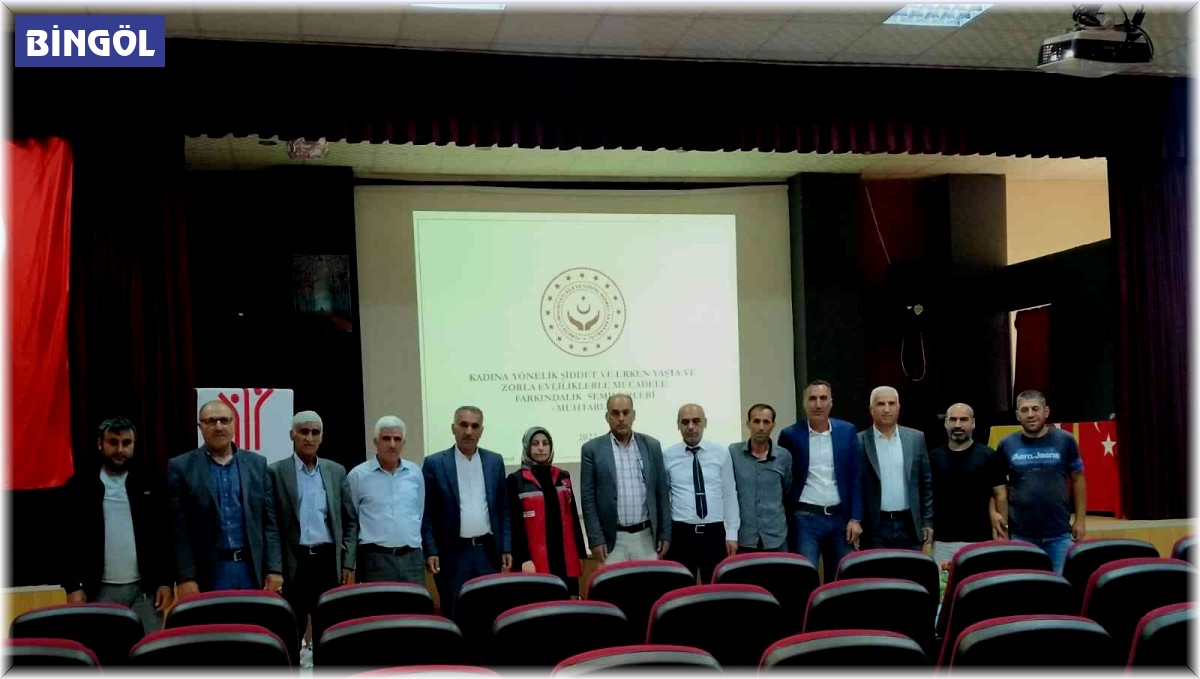 Bingöl'de muhtarlara, kadına yönelik şiddetle mücadele eğitimi verildi