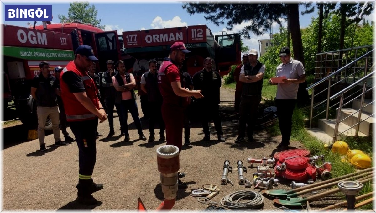 Bingöl'de orman yangınlarıyla mücadele eğitimi