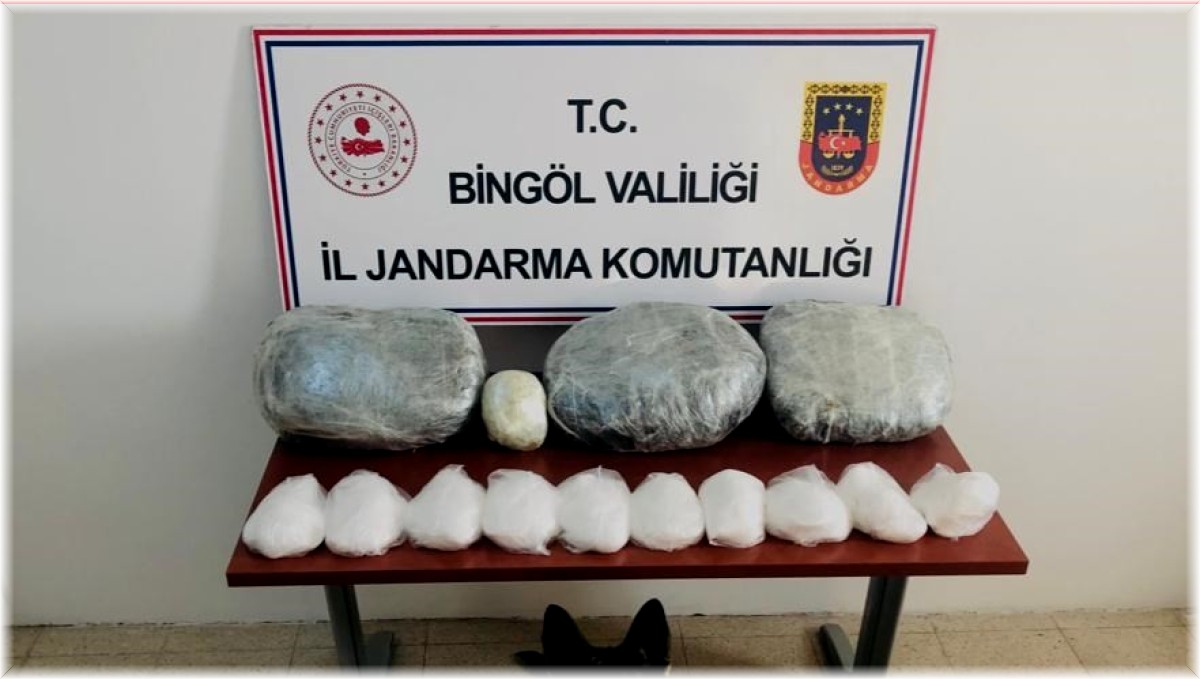 Bingöl'de piyasa değeri 4 milyon 500 bin TL uyuşturucu ele geçirildi
