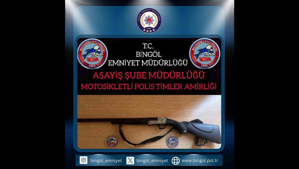 Bingöl'de ruhsatsız tüfek ele geçirildi