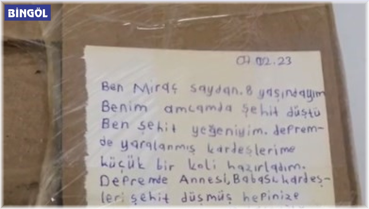 Bingöl'de şehit yeğeninden duygulandıran destek
