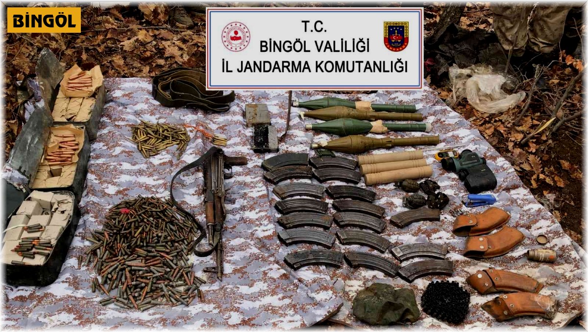 Bingöl'de toprağa gömülü mühimmat ele geçirildi