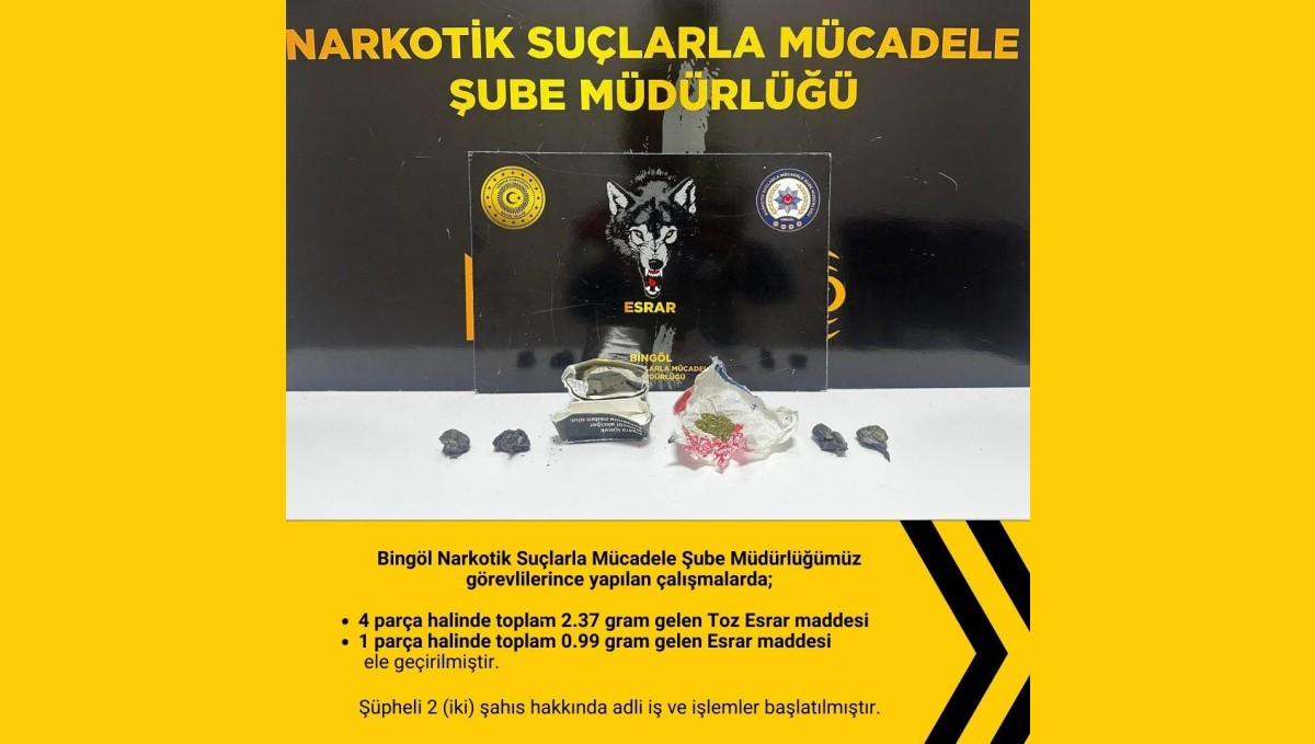 Bingöl'de uyuşturucu operasyonu