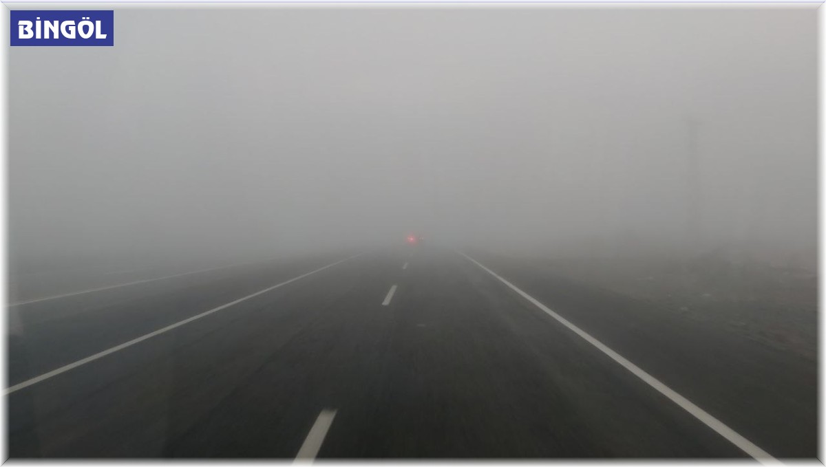 Bingöl- Diyarbakır yolunda yoğun sis etkili oldu