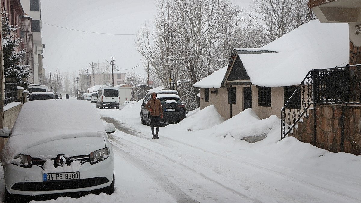 Bingöl Karlıova'da kar etkili oldu