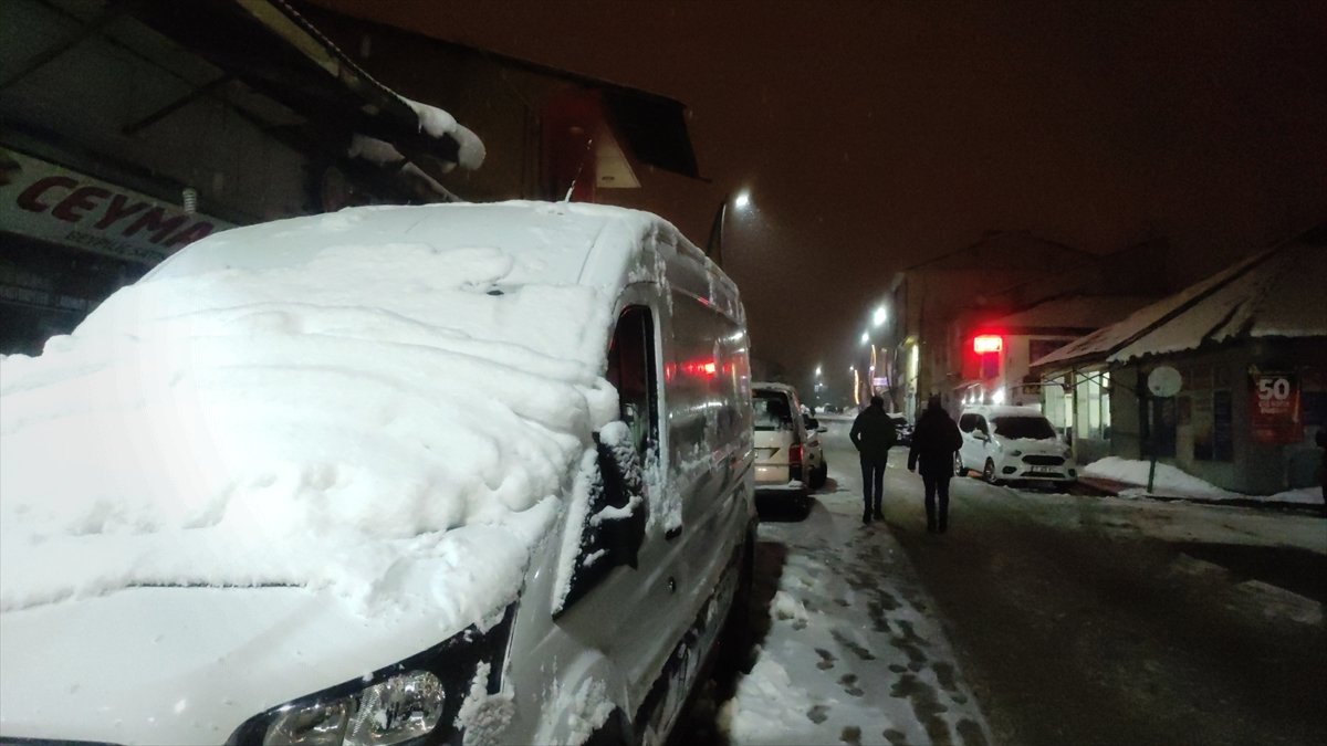 Bingöl Karlıova'da kar yağışı etkili oldu