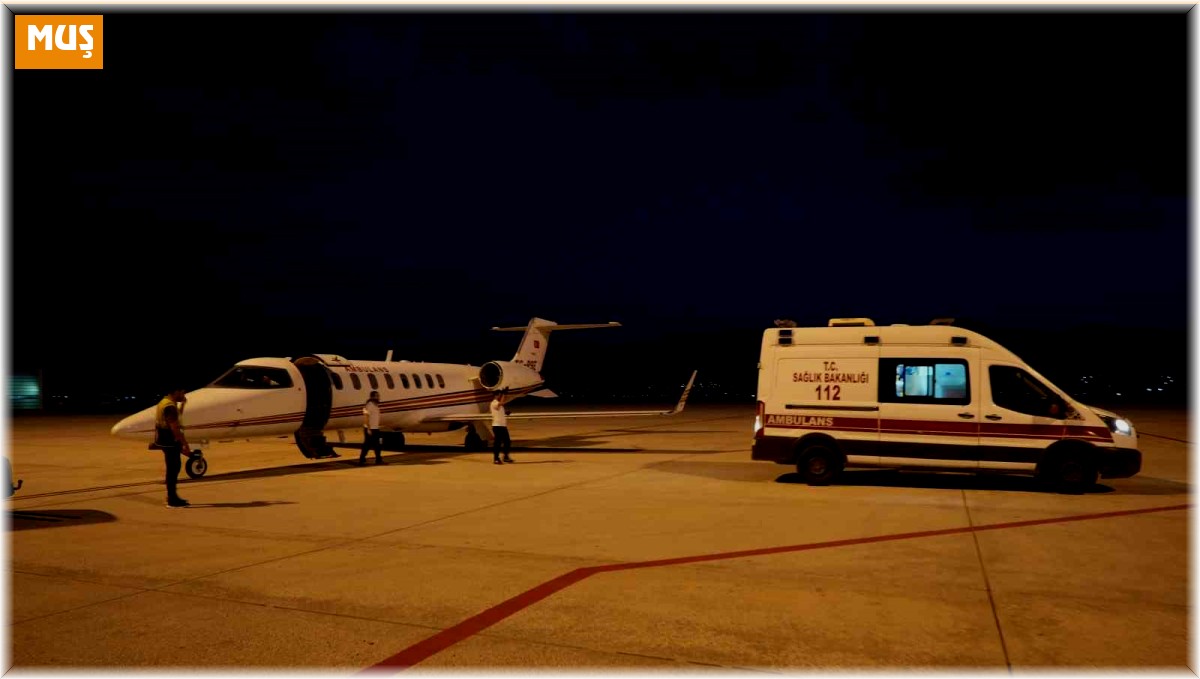 Bir günlük bebek için ambulans uçak havalandı