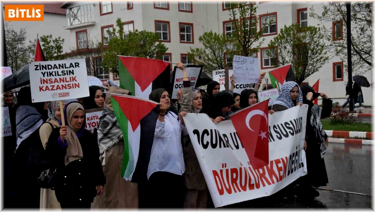 Bitlis Eren Üniversitesi öğrencilerinden, Filistin için 10 günlük oturma eylemi