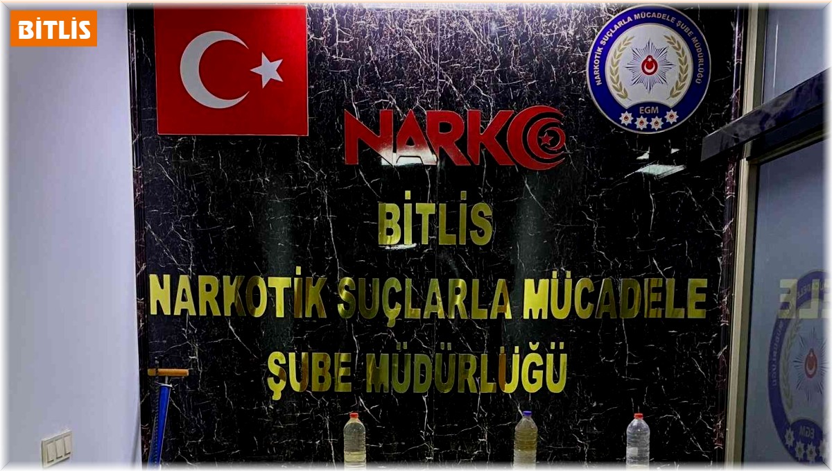 Bitlis'te 16 kilo 700 gram sıvı metamfetamin ele geçirildi