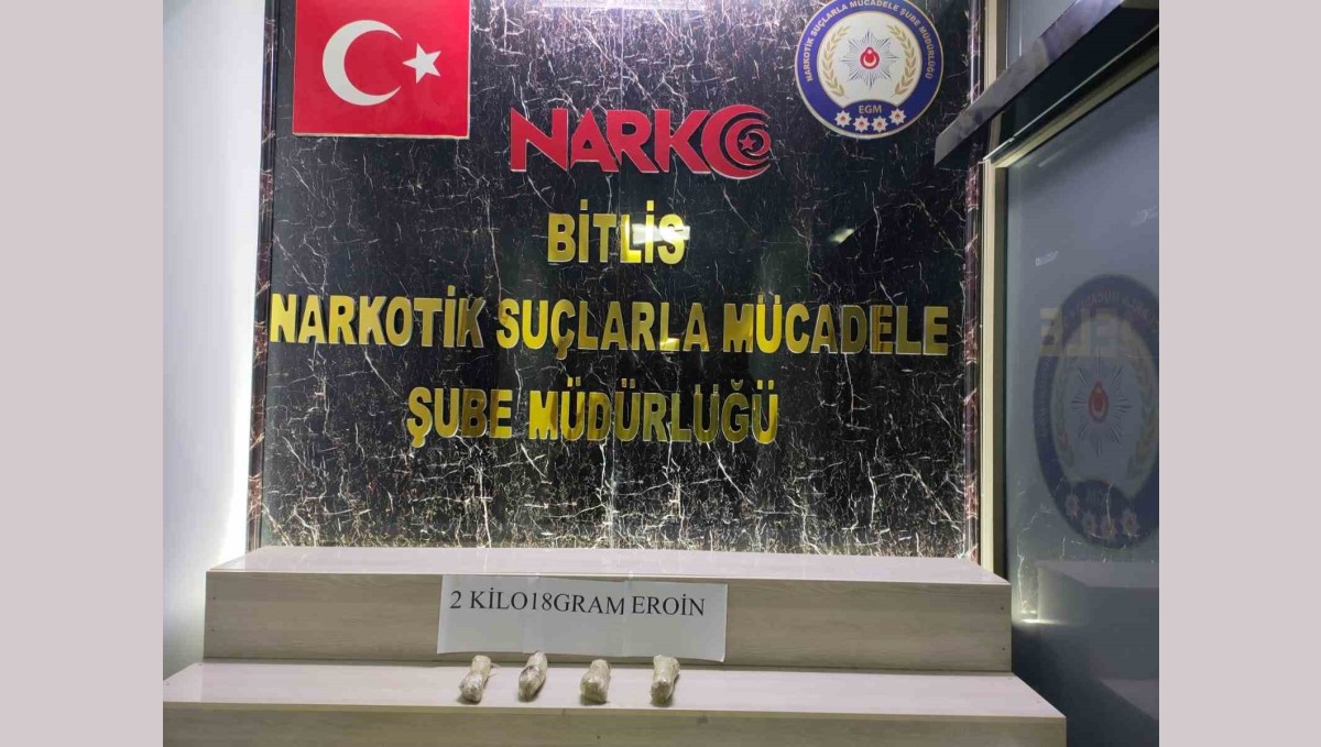Bitlis'te 2 kilo uyuşturucu ele geçirildi