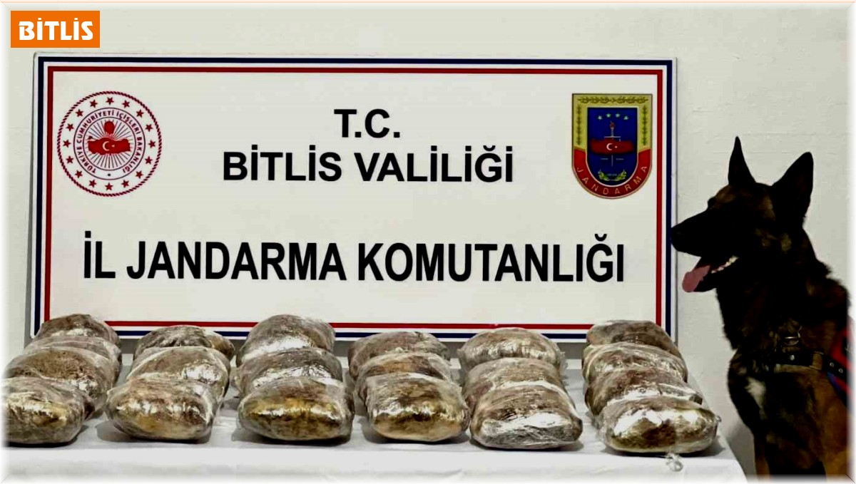 Bitlis'te 20 kilo 250 gram kubar esrar ele geçirildi