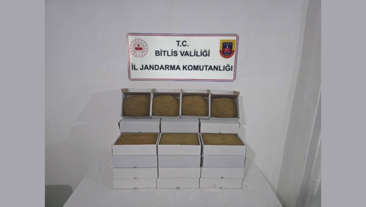 Bitlis'te 35 kilogram kıyılmış tütün ele geçirildi