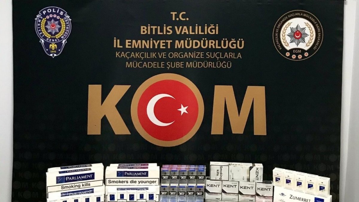 Bitlis'te 800 paket kaçak sigara ele geçirildi