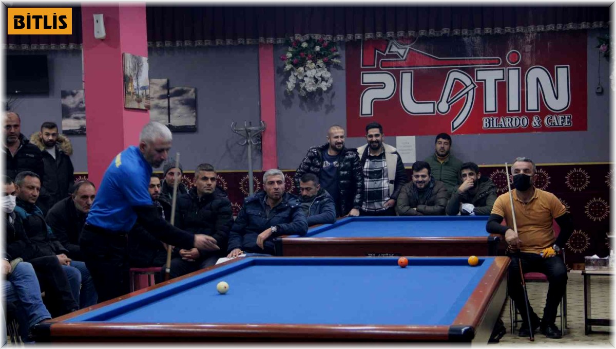 Bitlis'te bilardo turnuvası sona erdi