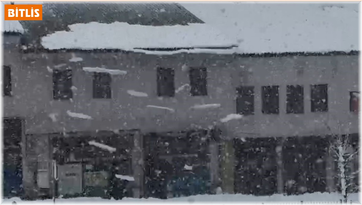 Bitlis'te çatıda biriken kar çığ gibi düştü