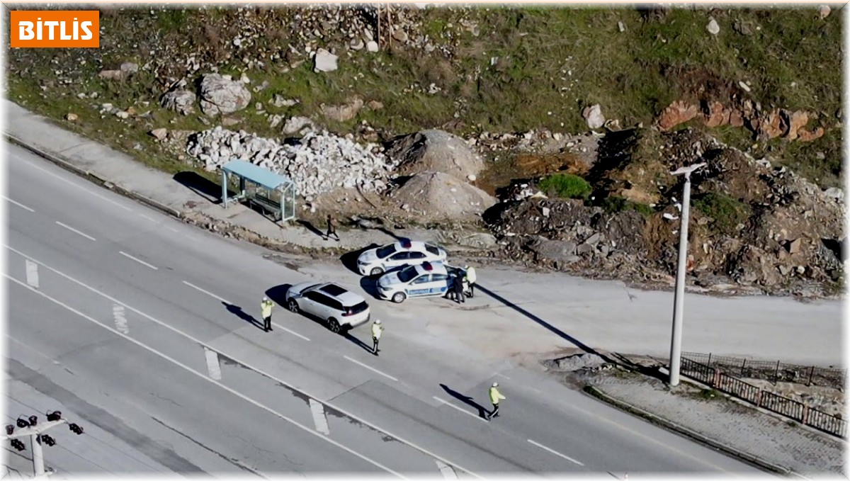 Bitlis'te drone destekli trafik denetimi yapıldı