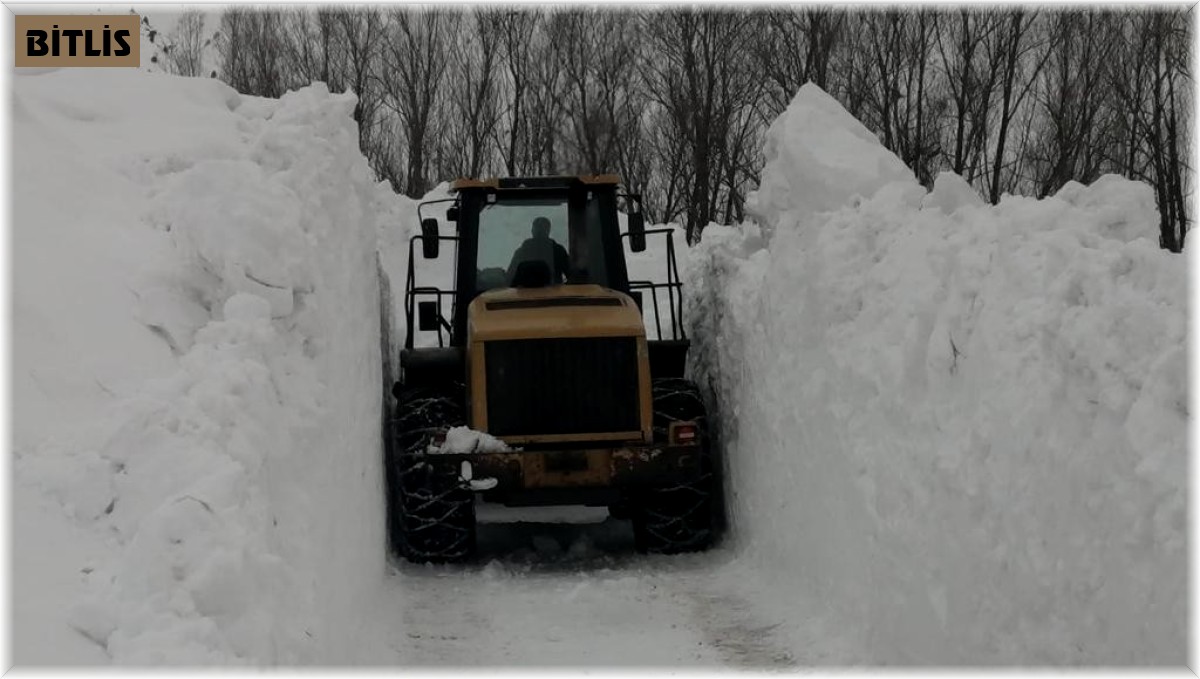 Bitlis'te kar 7 metreyi buldu