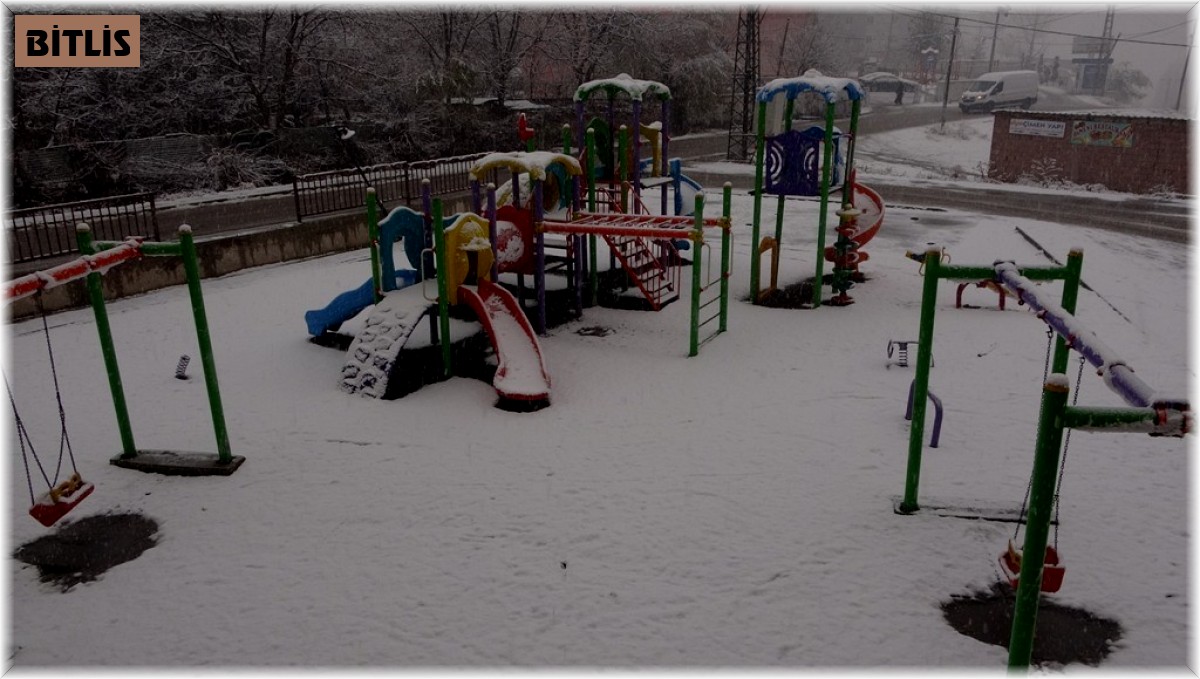 Bitlis'te kar yağışı etkili oldu