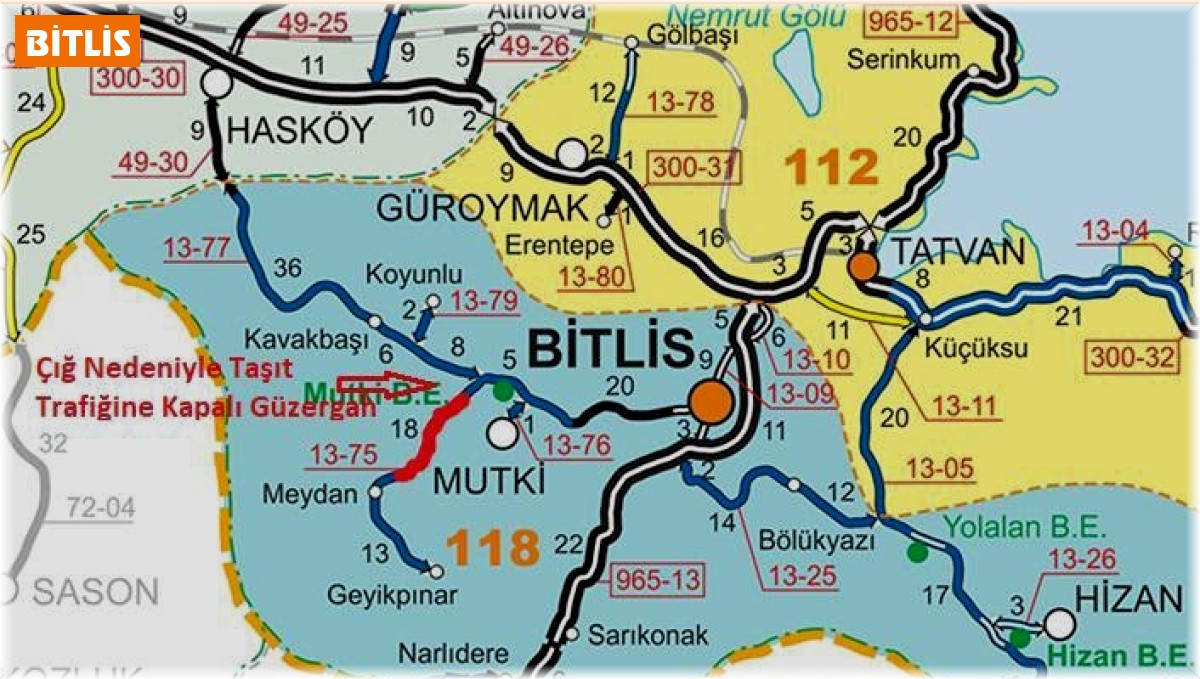 Bitlis'te kara teslim oldu, birçok yol ulaşıma kapandı