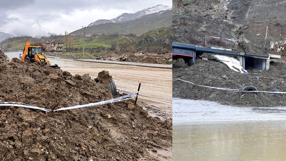 Bitlis'te sağanak sonrası aynı bölgede ikinci kez heyelan yaşandı