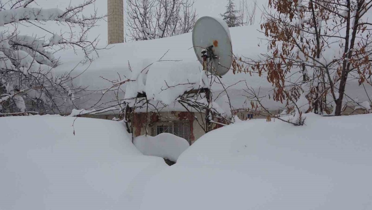 Bitlis'te tek katlı evler kardan kayboldu, 314 köy yolu ise ulaşıma kapandı