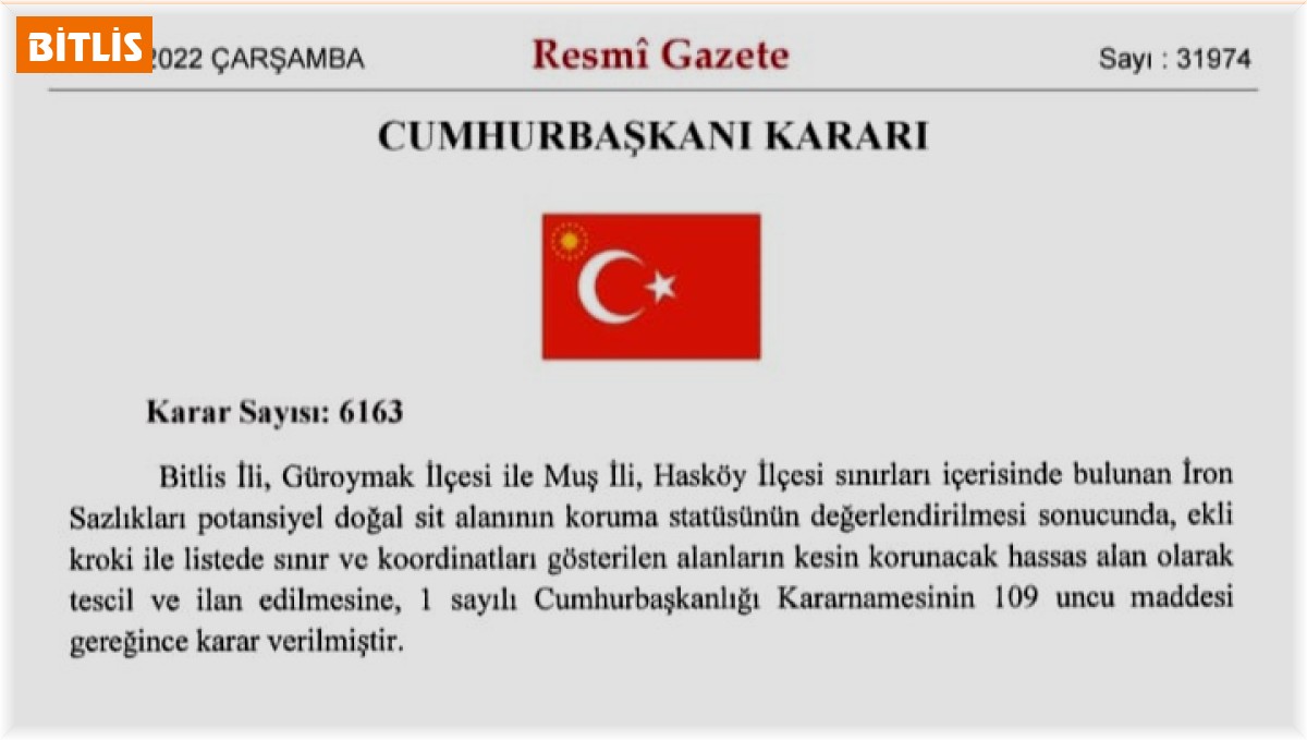 Bitlis'teki sazlık alan doğal sit alanı ilan edildi