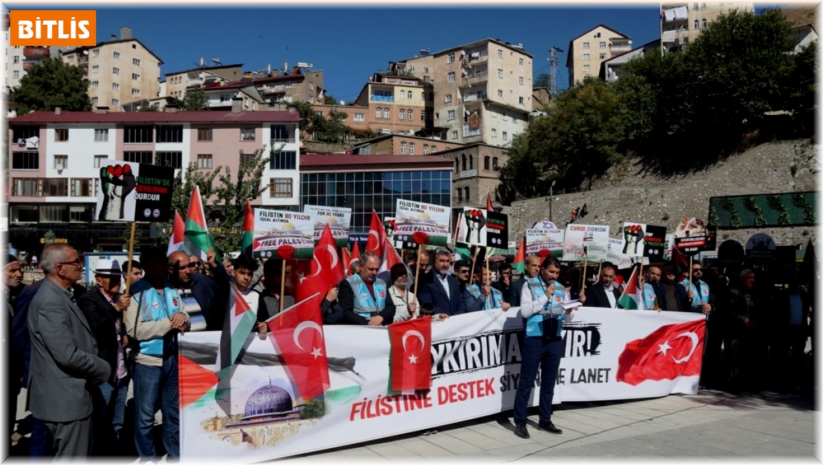 Bitlis'ten İsrail zulmüne kınama