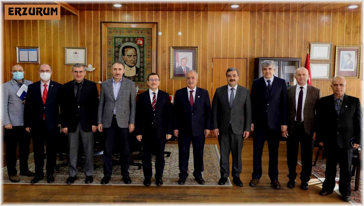 Bölge üniversite rektörlerinden Atatürk Üniversitesine ziyaret