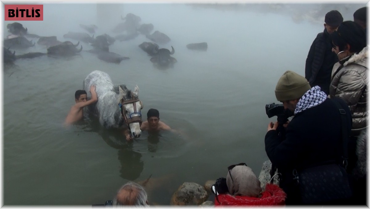 Budaklı kaplıcası doğal fotoğraf stüdyosuna döndü