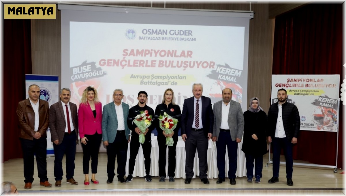 Budapeşte şampiyonları Battalgazi'deki gençlerle buluştu