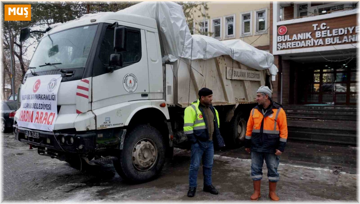 Bulanık Belediyesinden deprem bölgesine yardım eli