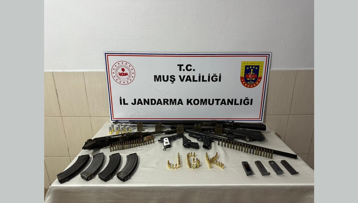 Bulanık'ta çok sayıda silah ve mühimmat ele geçirildi