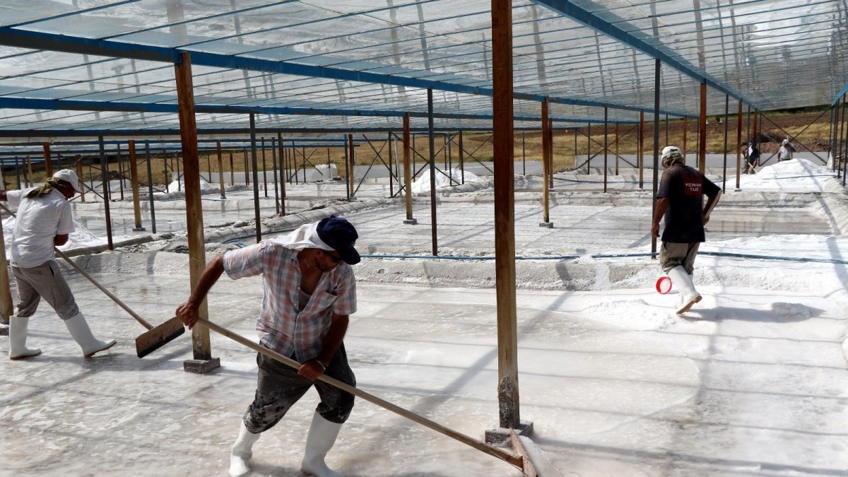 Bunaltıcı sıcaklar 3 bin yıllık "Kemah tuzu"na bereket getirdi