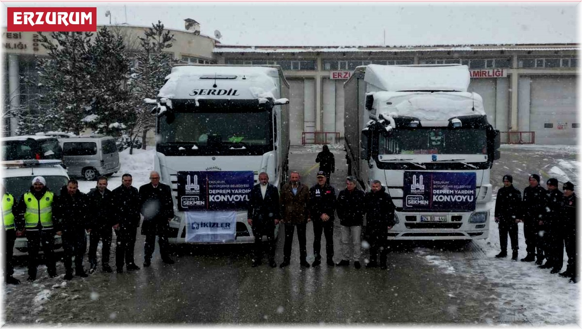 Büyükşehir'den deprem bölgesine yardım konvoyu