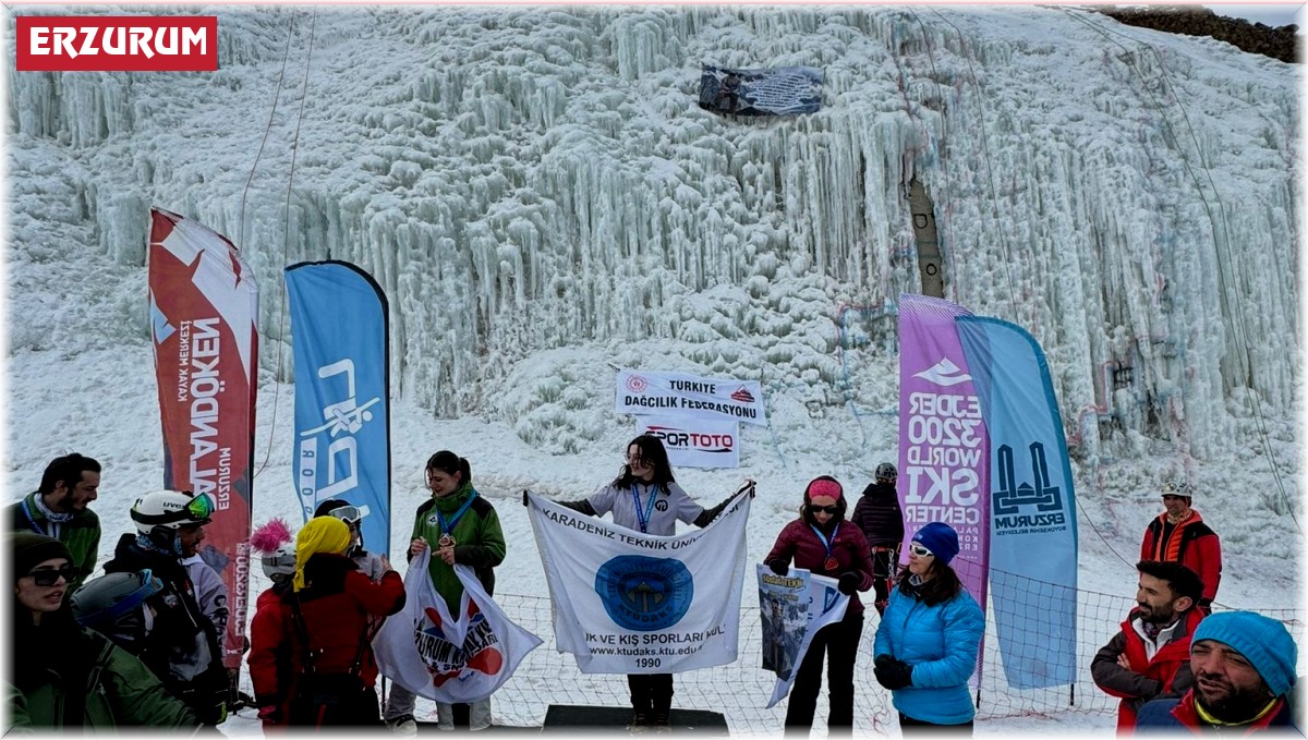 Buz tırmanışında şampiyonlar belli oldu