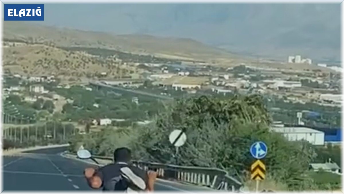 Canını hiçe saydı, motosikleti yatarak sürdü: O anlar kamerada
