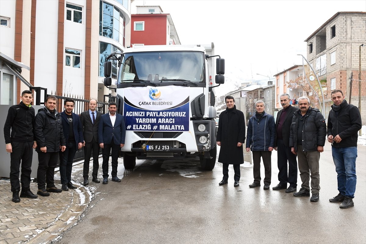 Çatak Belediyesinden depremzedelere yardım