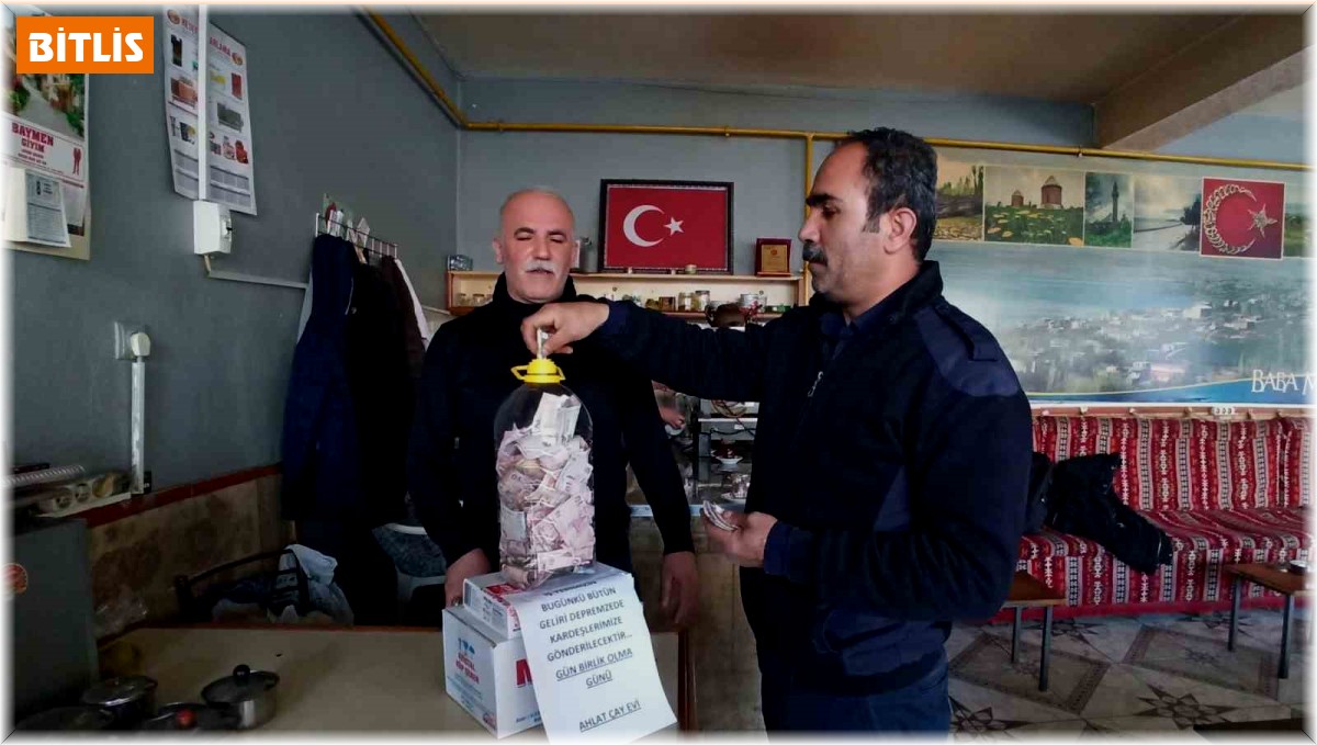 Çay ocağı işletmecisi günlük kazancını depremzedelere bağışladı