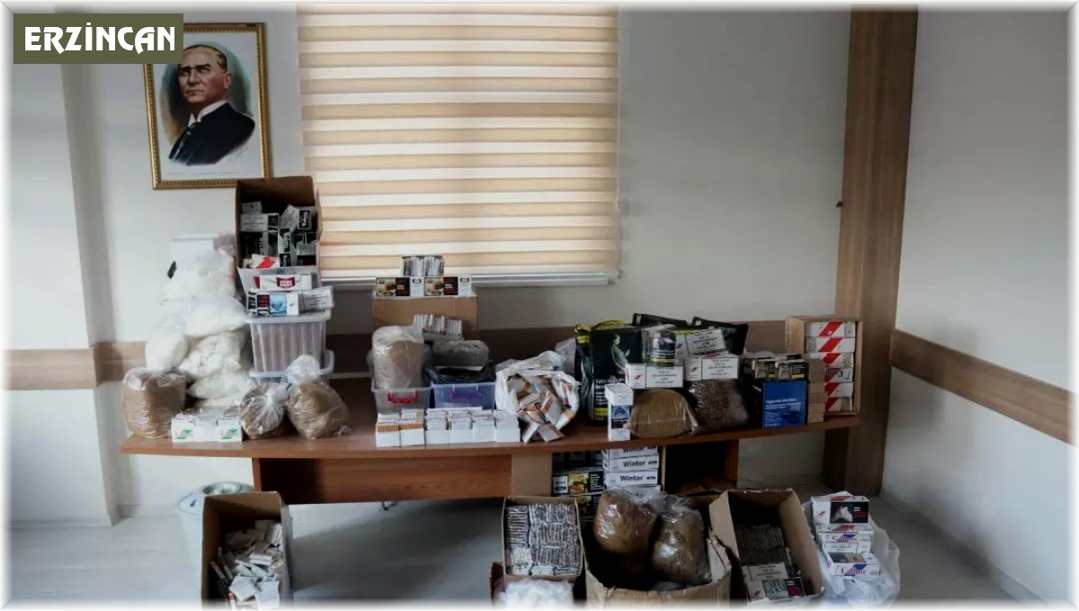 Çayırlı'da bir miktar kaçak tütün ve sigara ele geçirildi