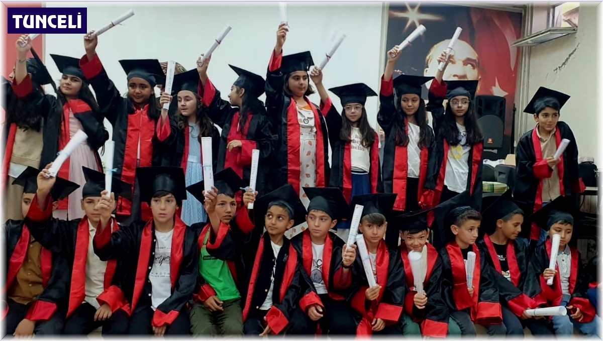 Çemişgezek'te ilkokul öğrencilerinin mezuniyet coşkusu