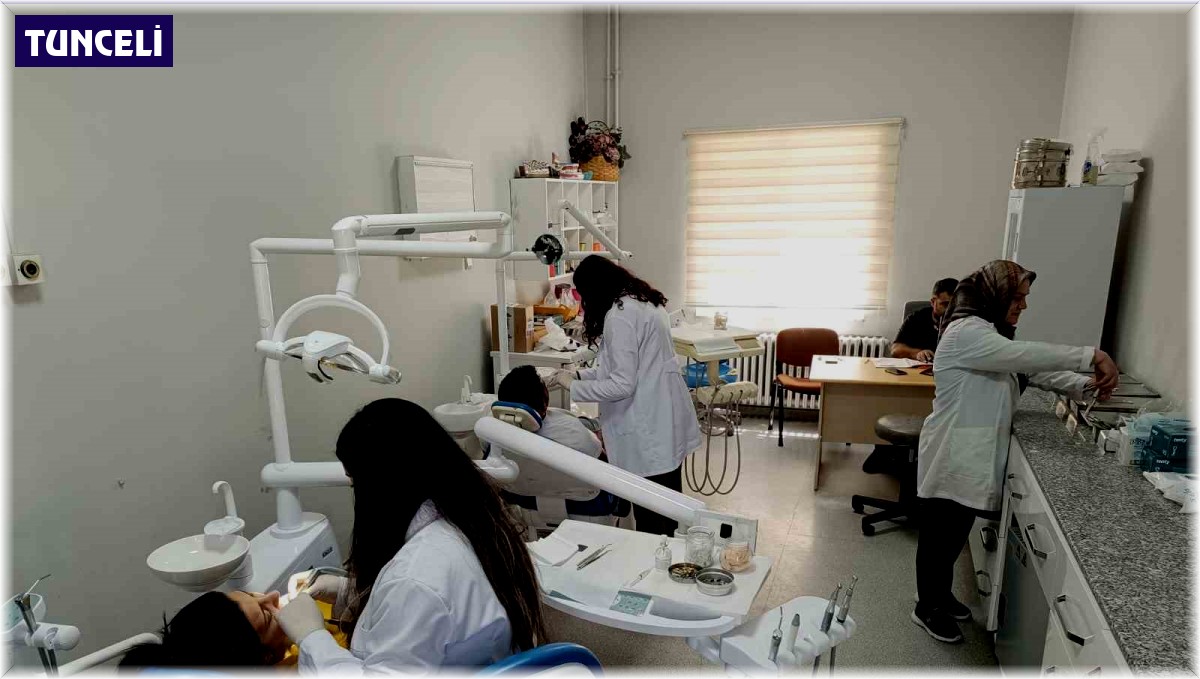 Çemişgezek'te, yaz nüfusu diş polikliniğinde yoğunluk oluşturdu