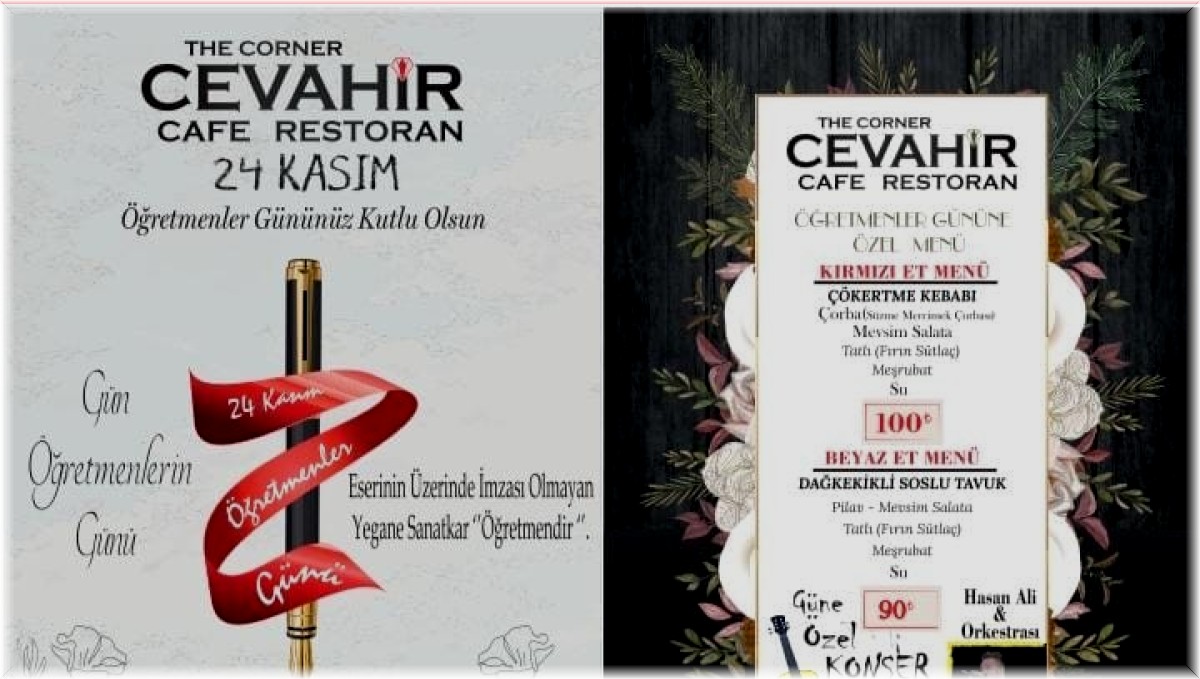 Cevahir Kafe Restoran'dan öğretmenlere 5 yıldızlı program