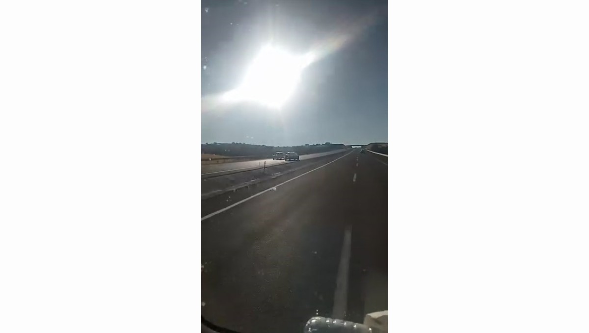 Çevre yolunda ters yönde giden araç tehlike saçtı