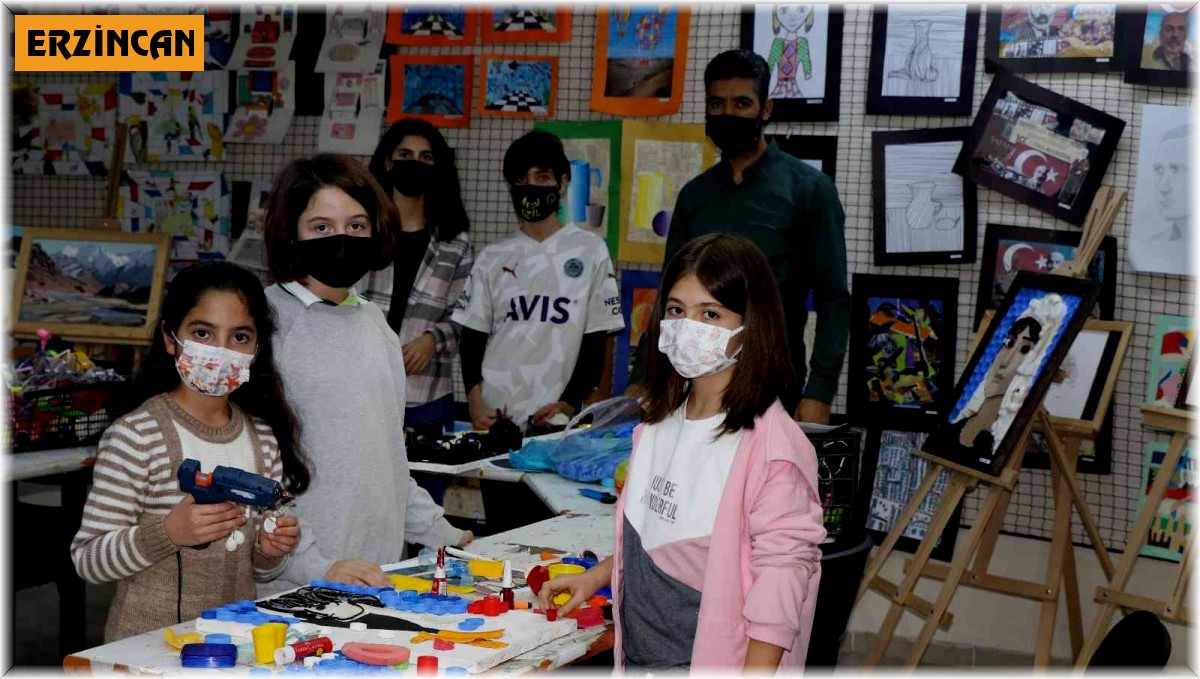 Çöpler öğrencilerin elinde sanata dönüşüyor