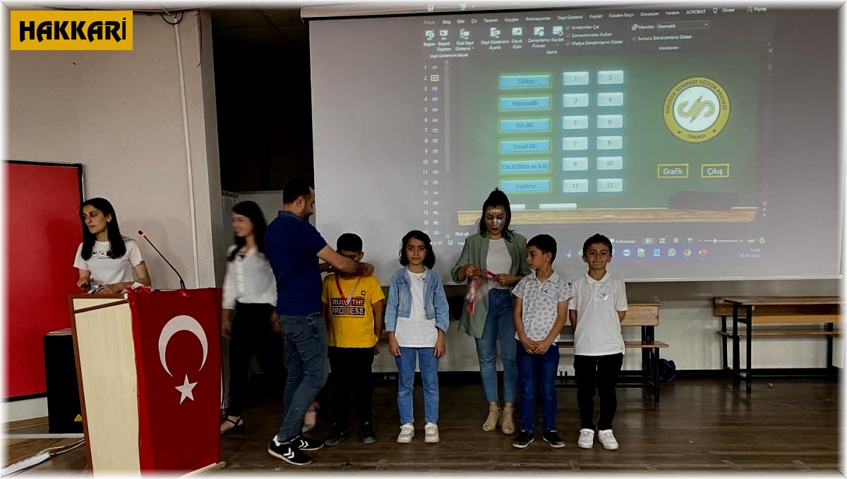 Çukurca'da okullar arası bilgi yarışması yapıldı