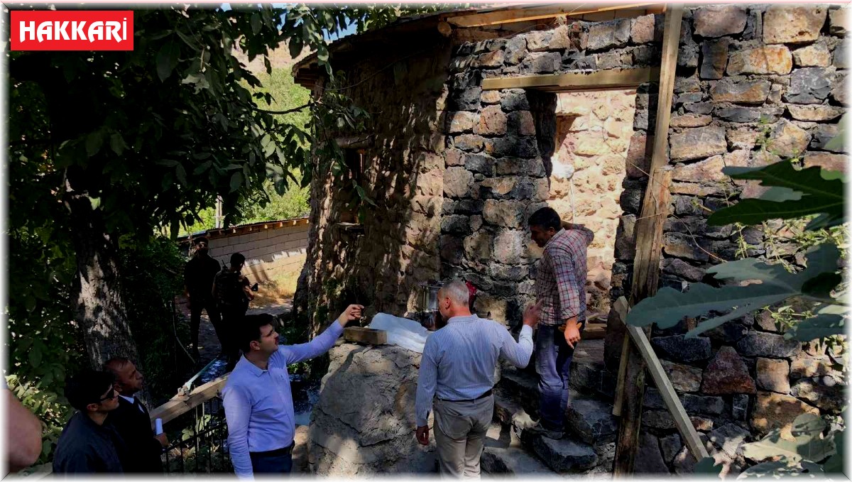 Çukurca'nın tarihi taş değirmeninde restorasyon çalışması başlatıldı
