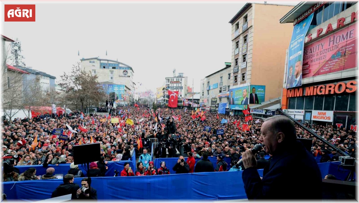 Cumhurbaşkanı Erdoğan, Ağrı mitinginde konuştu: 'Başka Ağrı yok, başka Türkiye yok'