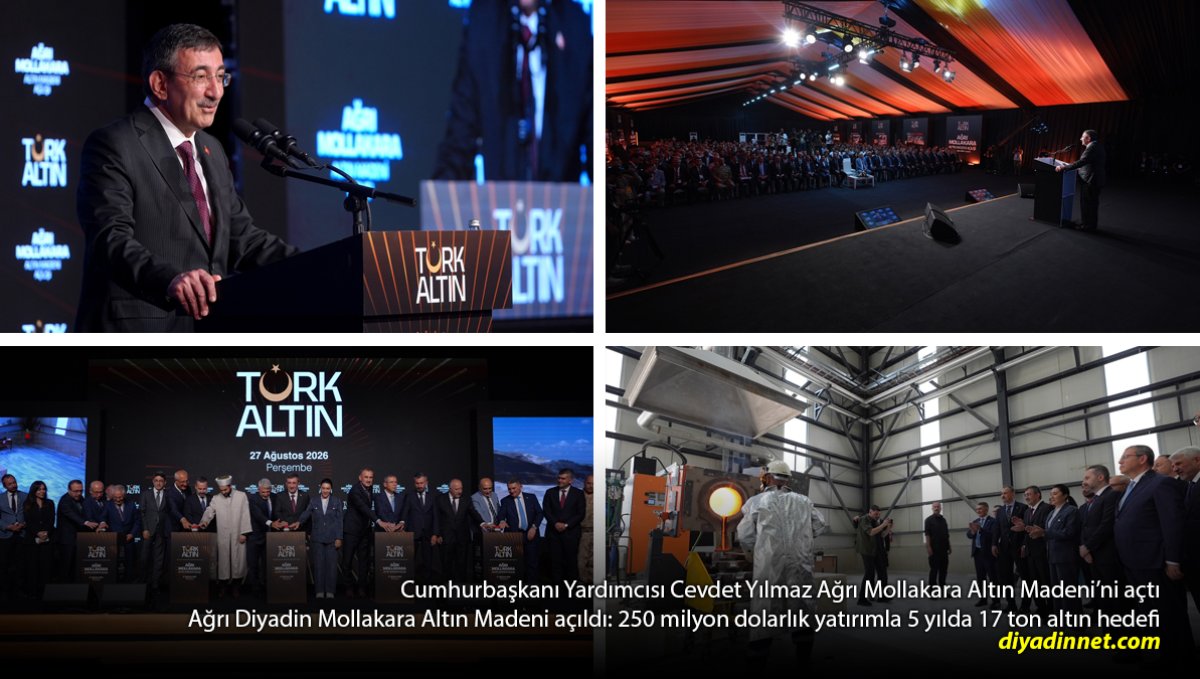 Cumhurbaşkanı Yardımcısı Cevdet Yılmaz, Ağrı Mollakara Altın Madeni Açılışı'nda Konuştu: 17 Ton Altın Hedefi